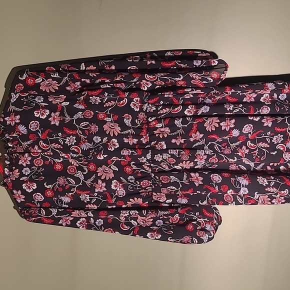 Banana Republic Size 4 Fall Midi Dress With Flowers - Picture 7 of 9